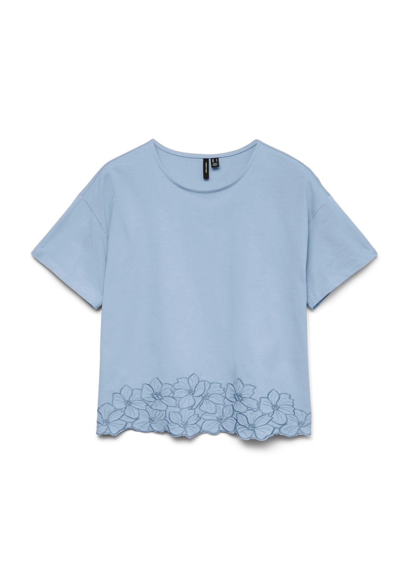 Vero Moda T-Shirt Donna Noah Blu Cashmere 10342965 Cashmere Blue Casmere Blue VERO MODA 