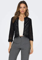 Jacqueline De Yong Cardigan Donna Sun Nero 15184486 Black JACQUELINE DE YONG 