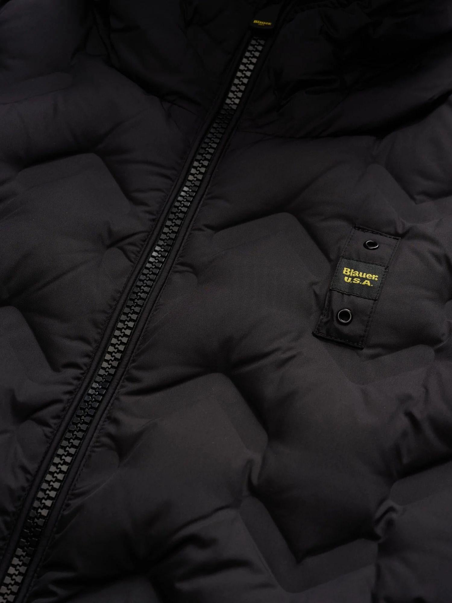 Blauer Piumino Uomo Piery Nero con Interno Tabacco BLUC03233 7308 999 BLAUER 