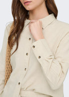 Jacqueline De Yong Camicia Donna Say Grigio Avena 15318364 Oatmeal MELANGE JACQUELINE DE YONG 