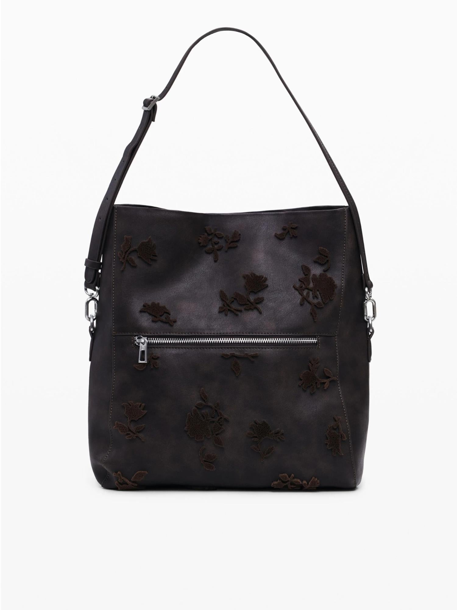Desigual Borsa convertibile con dettagli folcloristici Donna Marrone 25WAXPBA 6009 DESIGUAL 