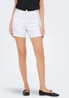 Only Shorts Donna Gianna Bianco 15340706 White Denim ONLY 