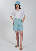 Yes Zee Camicia Donna Misto Lino Bianca C231 YZ00 0101 YES ZEE 