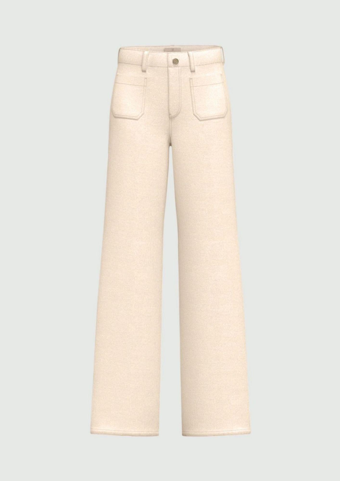 Emme Marella Pantalone Donna Emmbraschi Bianco Lana 2615131251200 001 EMME MARELLA 