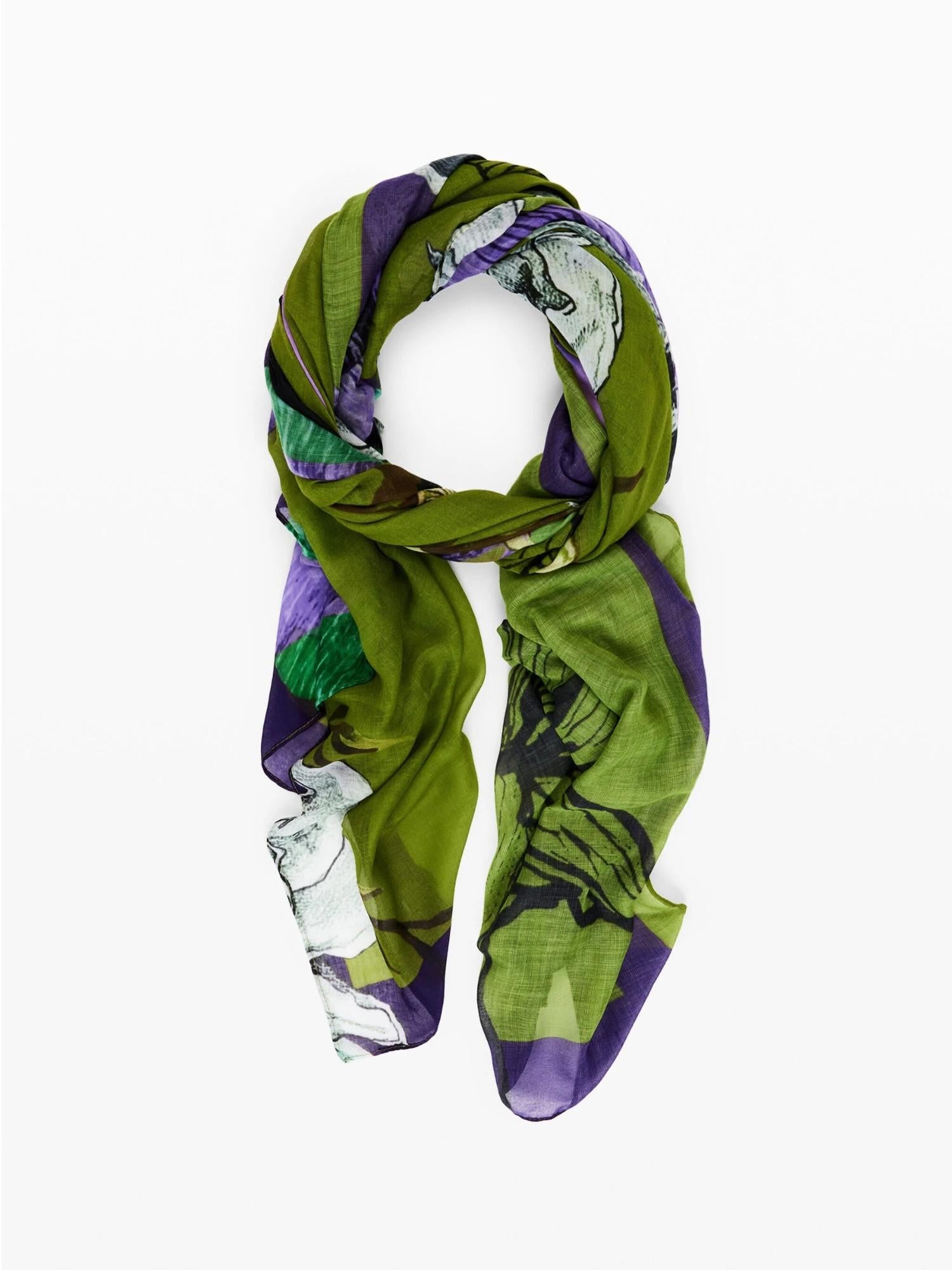 Desigual Foulard disegnato da Mr. Christian Lacroix Donna Blu 25WAWA02 4000 DESIGUAL 