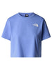 Simple Dome Women's Short-Waisted T-Shirt Virtual Blue