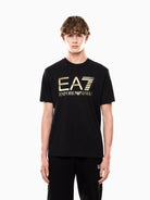 EA7 Emporio Armani T-shirt Logo Series in cotone con maxi logo Uomo Nero 7M001189 AF17789 UC001 EA7 EMPORIO ARMANI 