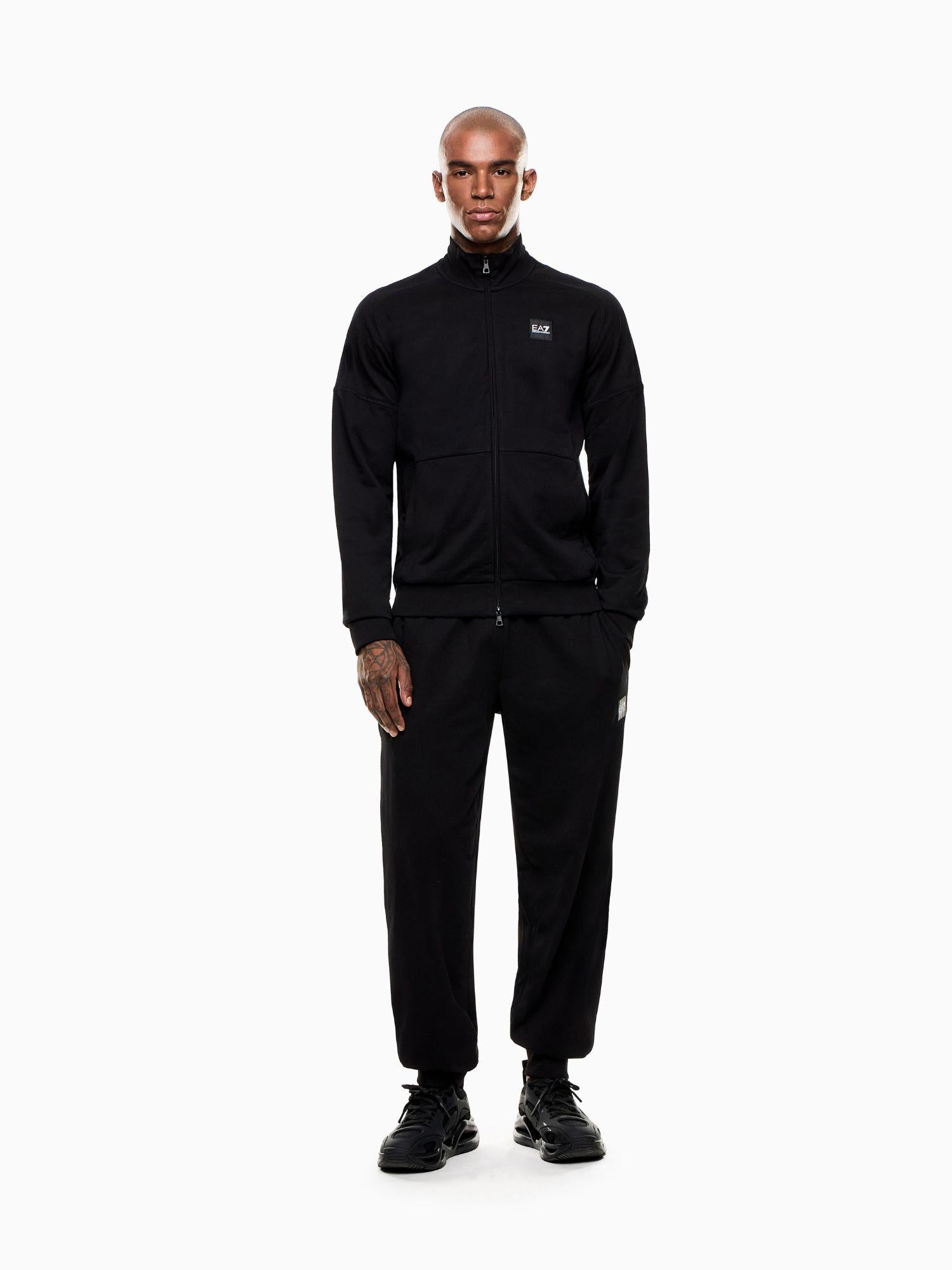 EA7 Emporio Armani Tuta Visibility in cotone Uomo Nero 7M000907 AF13512 MC317 EA7 EMPORIO ARMANI 