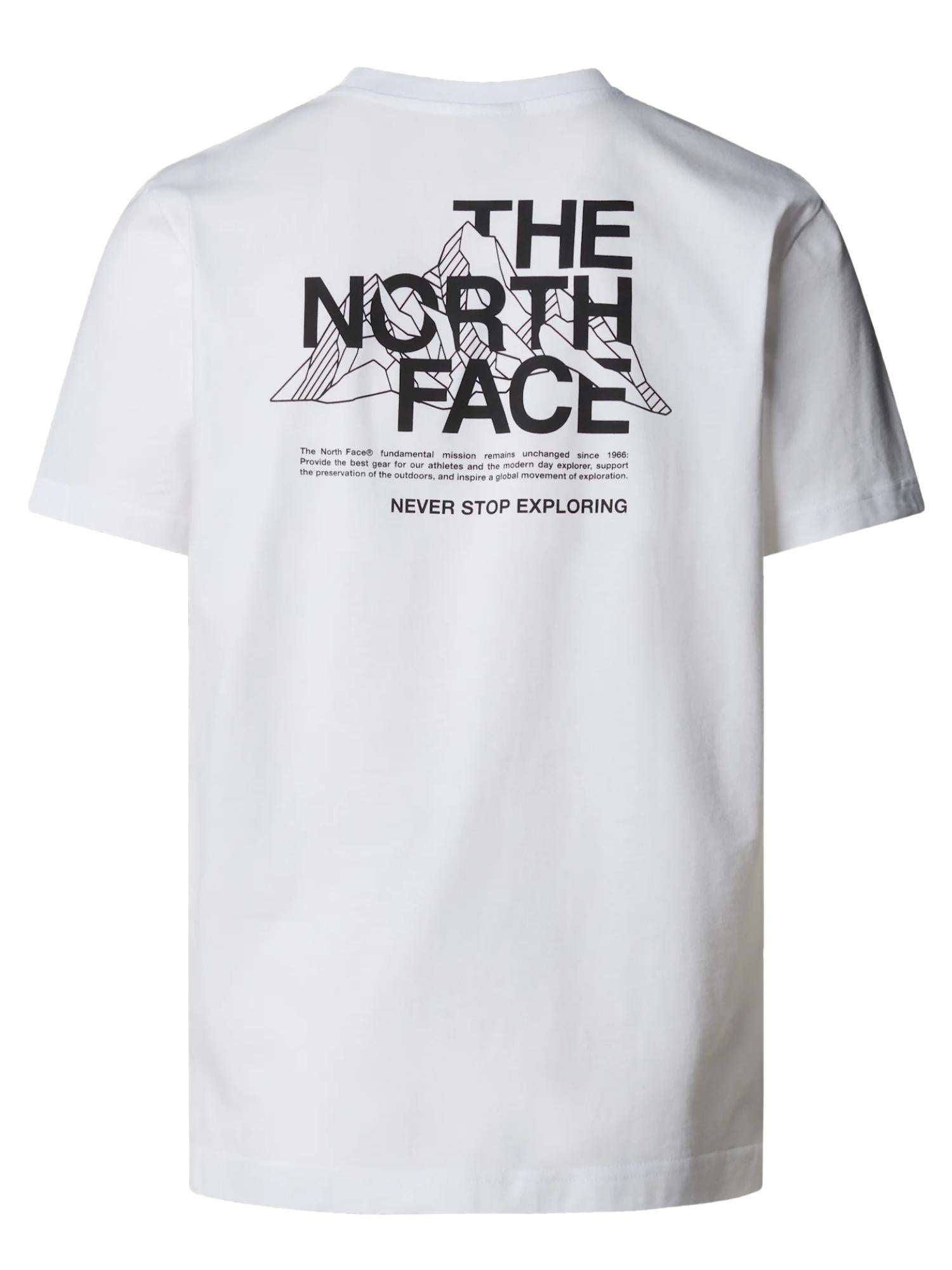 The North Face T-Shirt Mountain Sketch Uomo Bianco NF0A8EE8 FN4 THE NORTH FACE 