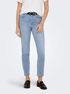 Only Jeans Donna Light Blue Straight Fit Onlemily 15361608 Light Blue Denim ONLY 