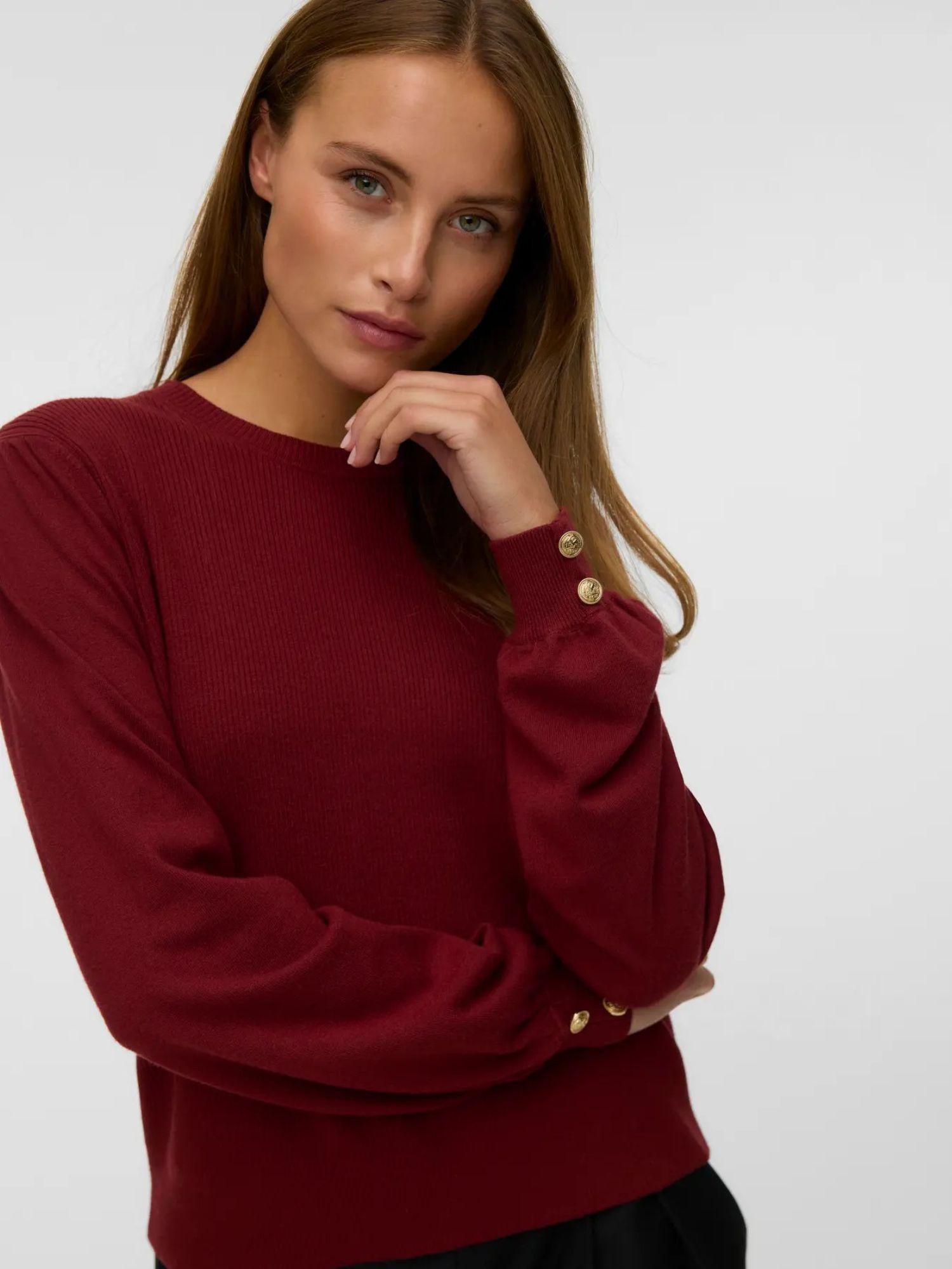 Vero Moda VMHOLLYKARIS Maglione Donna Syrah 10331441 Syrah VERO MODA 