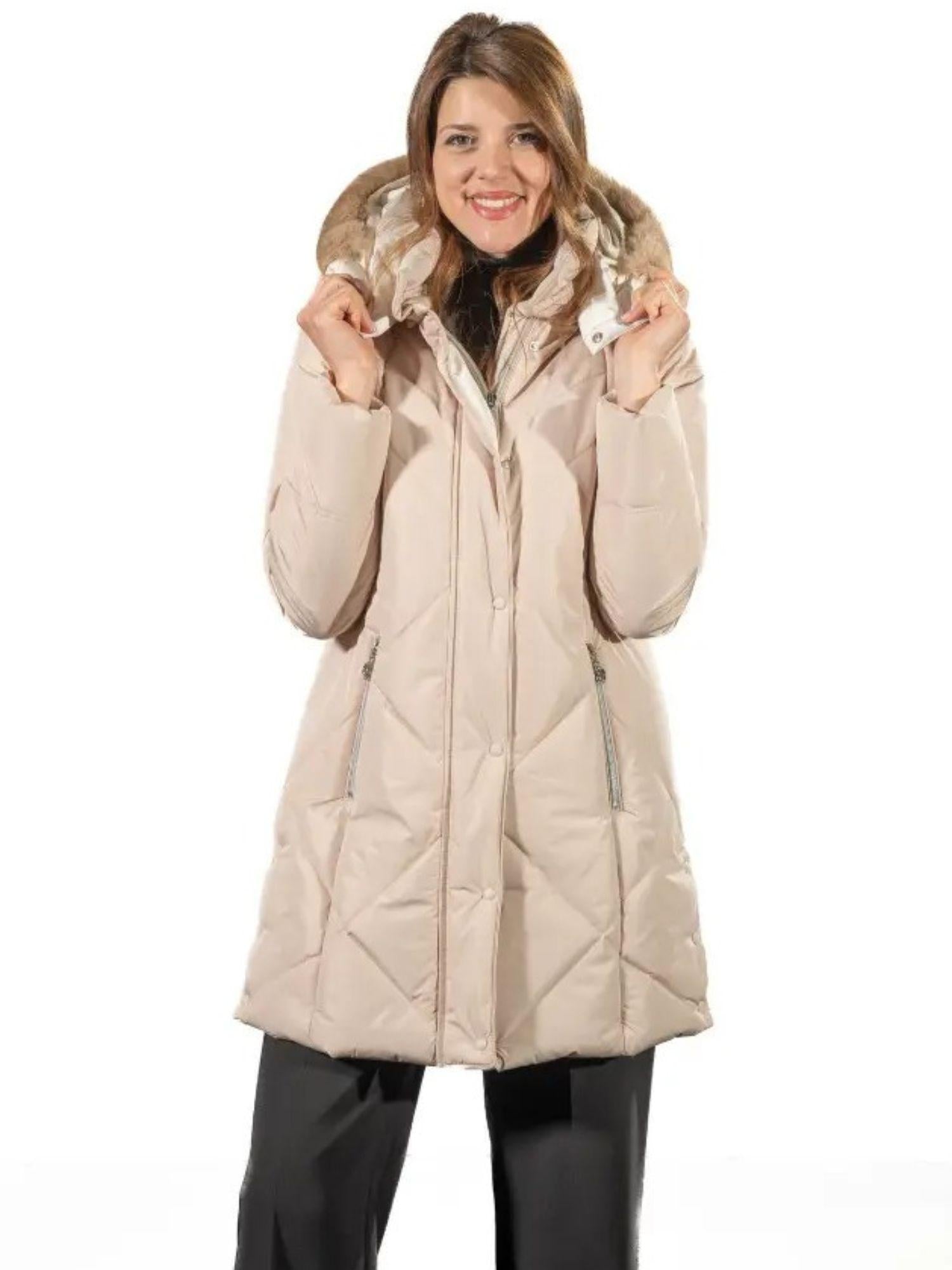 Satinette Giubbino Donna Beige 003 AGATA 22 SATINETTE 