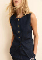 Emme Marella Gilet Donna Emicachi Blu 2615151014200 001 EMME MARELLA 