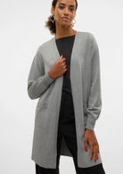 Vero Moda Cardigan Donna Silje Grigio Medio 10320462 Medium Grey Melange VERO MODA 