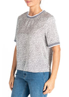 Maglia Donna Bianca con stampe 2325R002830 01 DIANA GALLESI 