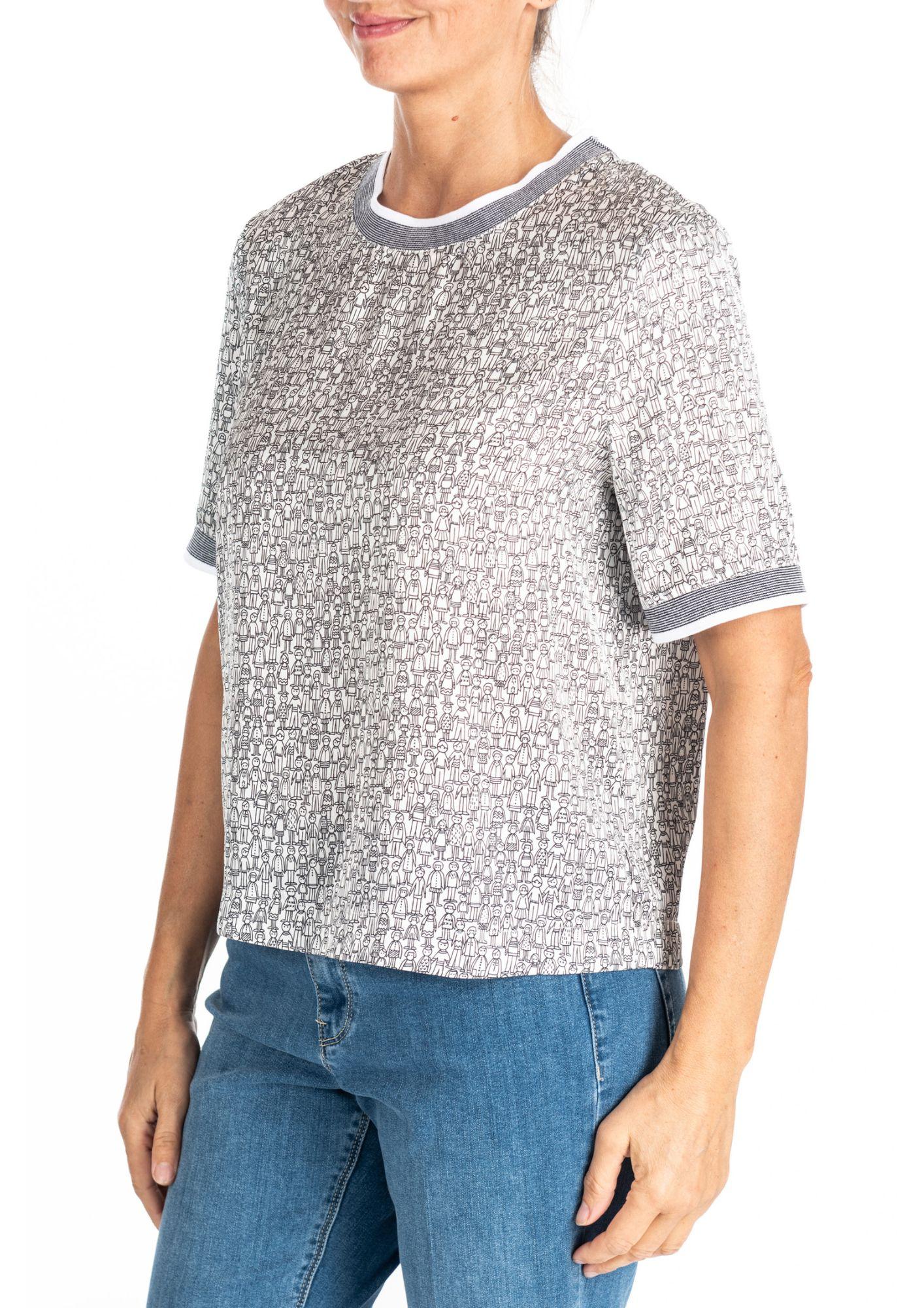 Maglia Donna Bianca con stampe 2325R002830 01 DIANA GALLESI 