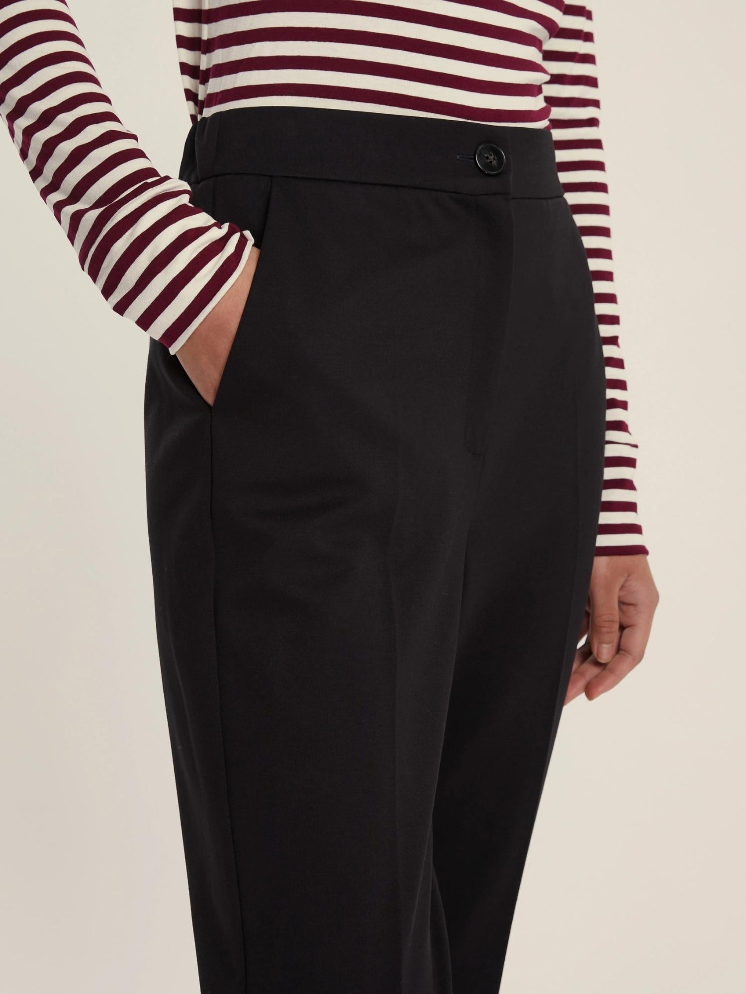 Emme Marella Pantalone a sigaretta in jersey Chinos Donna Nero 2525786061200 007 EMME MARELLA 