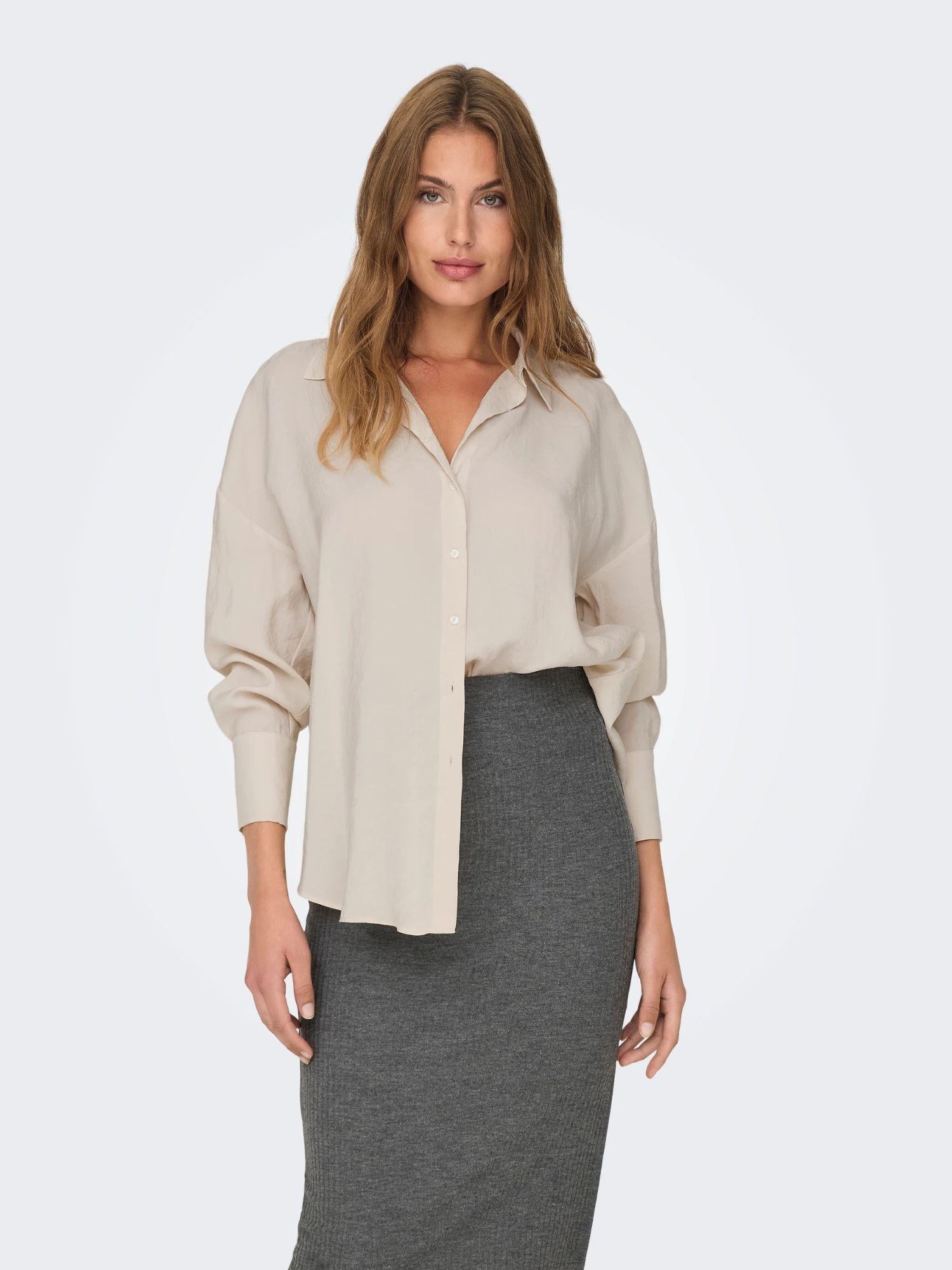 Only ONLZAZIMA Camicia Donna Bianco Antique White 15272523 Antique White ONLY 
