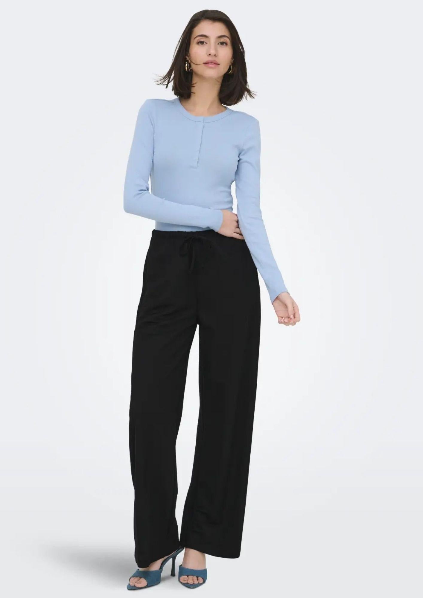 Jacqueline De Yong Pantalone Donna Leslie Nero 15374331 Black JACQUELINE DE YONG 