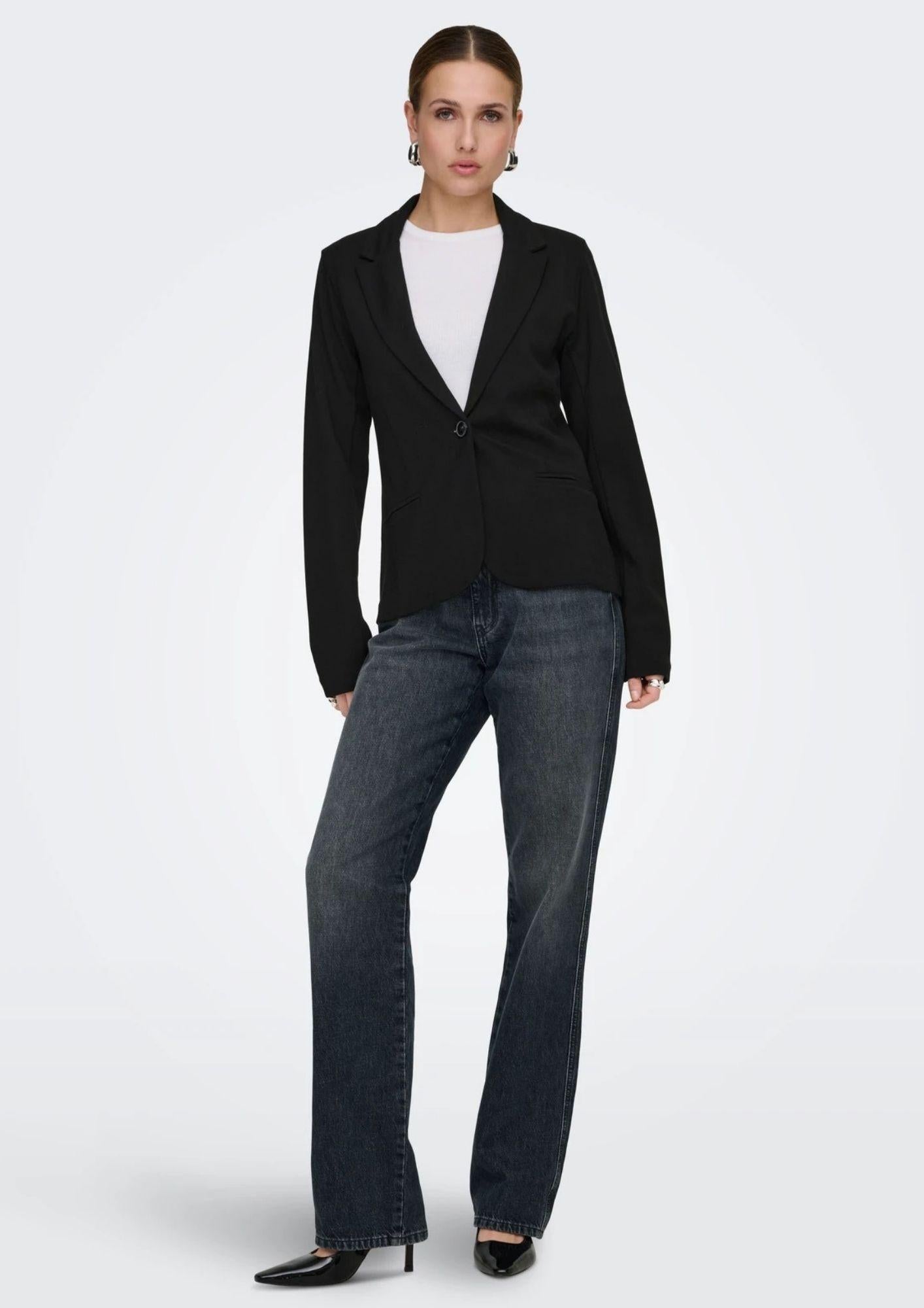 Jacqueline De Yong Giacca Donna New Blazer Nera 15364540 Black JACQUELINE DE YONG 