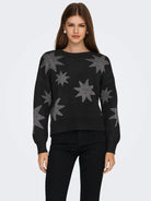 Only Pullover Donna Rosie Nero 15328250 Black Silver Glitter ONLY 