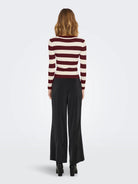 Jacqueline De Yong Maglione Donna Plum Cabernet Eggnog Stripes 15277223 Cabernet W EGGNOG STRIPES JACQUELINE DE YONG 