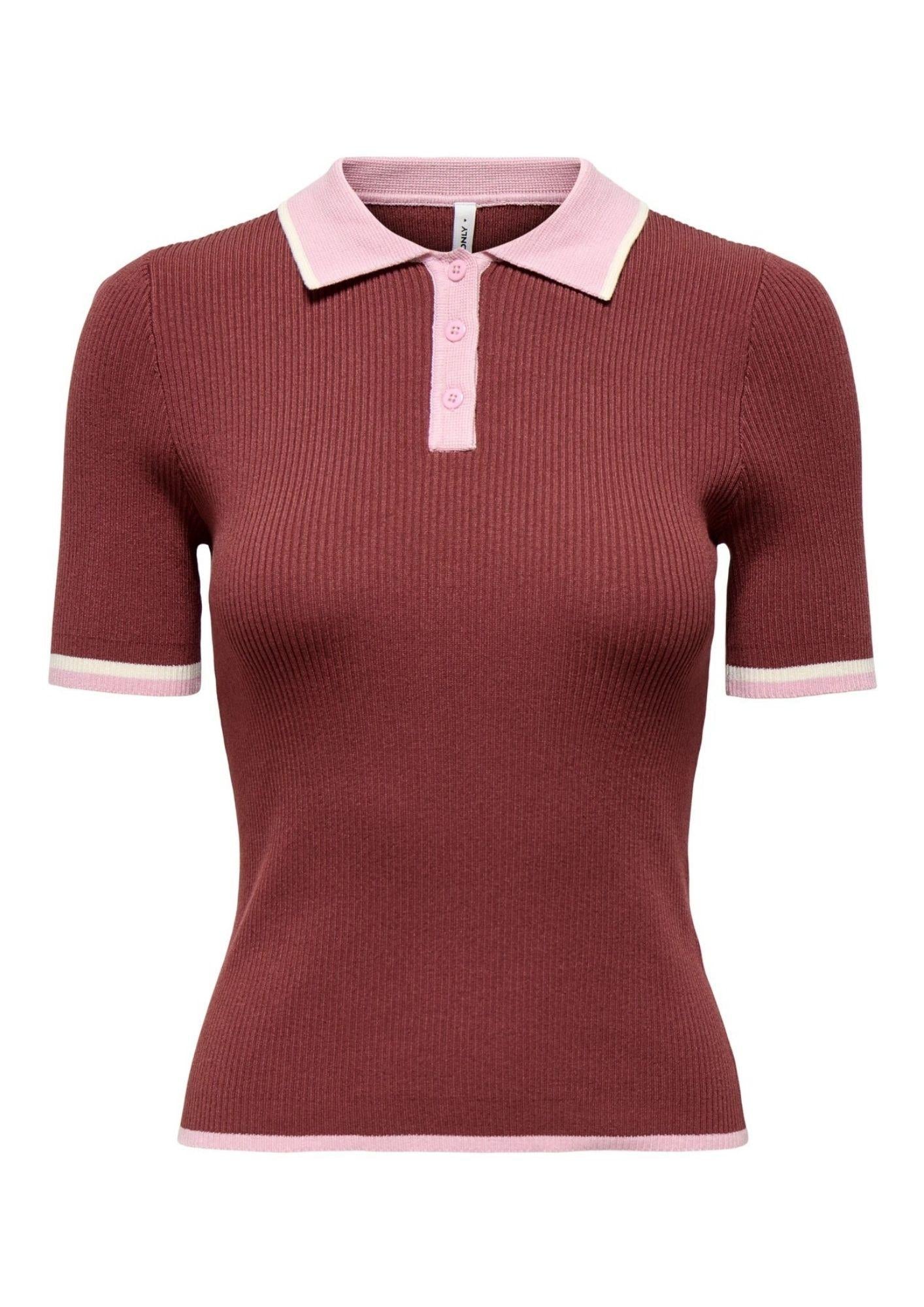 Only Polo Donna Meddi Rosso Mela 15363165 Spiced Apple Romance Rose ONLY 