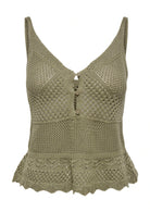 Only Top Donna Lison Verde 15369246 Mermaid Dtm FMOP Button ONLY 
