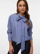 Vero Moda Camicia Donna Dark Denim VMIslunn 10342449 Dark Denim Snow white VERO MODA 