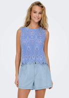 Only Top Donna Tulum Blu 15343156 Blue Bonnet ONLY 