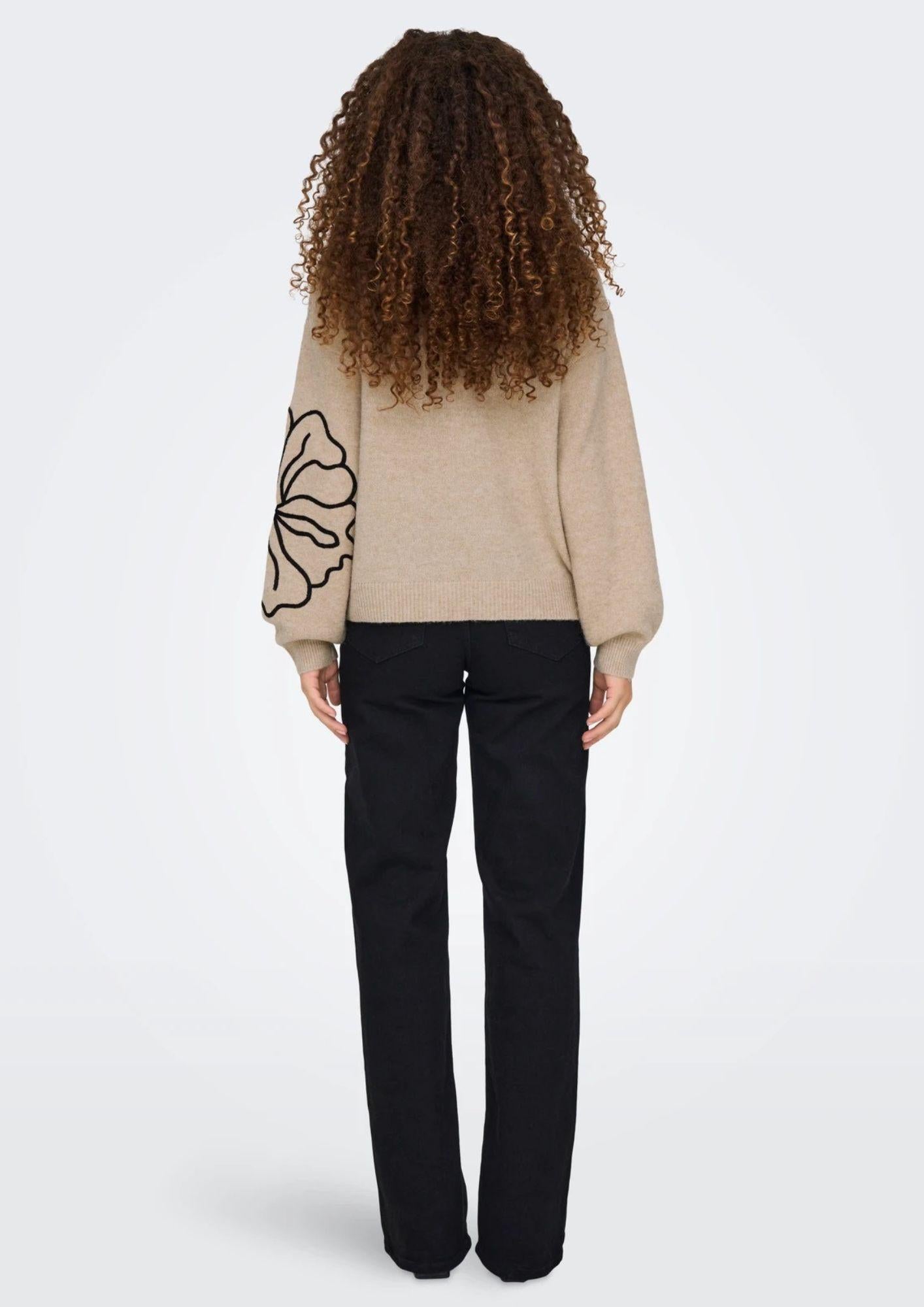 Jacqueline De Yong Pullover Donna Jella Beige 15344518 Cement MELANGE JACQUELINE DE YONG 