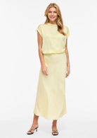 Vila Top Donna Viellette Giallo Pastello 14059563 Pastel Yellow VILA 