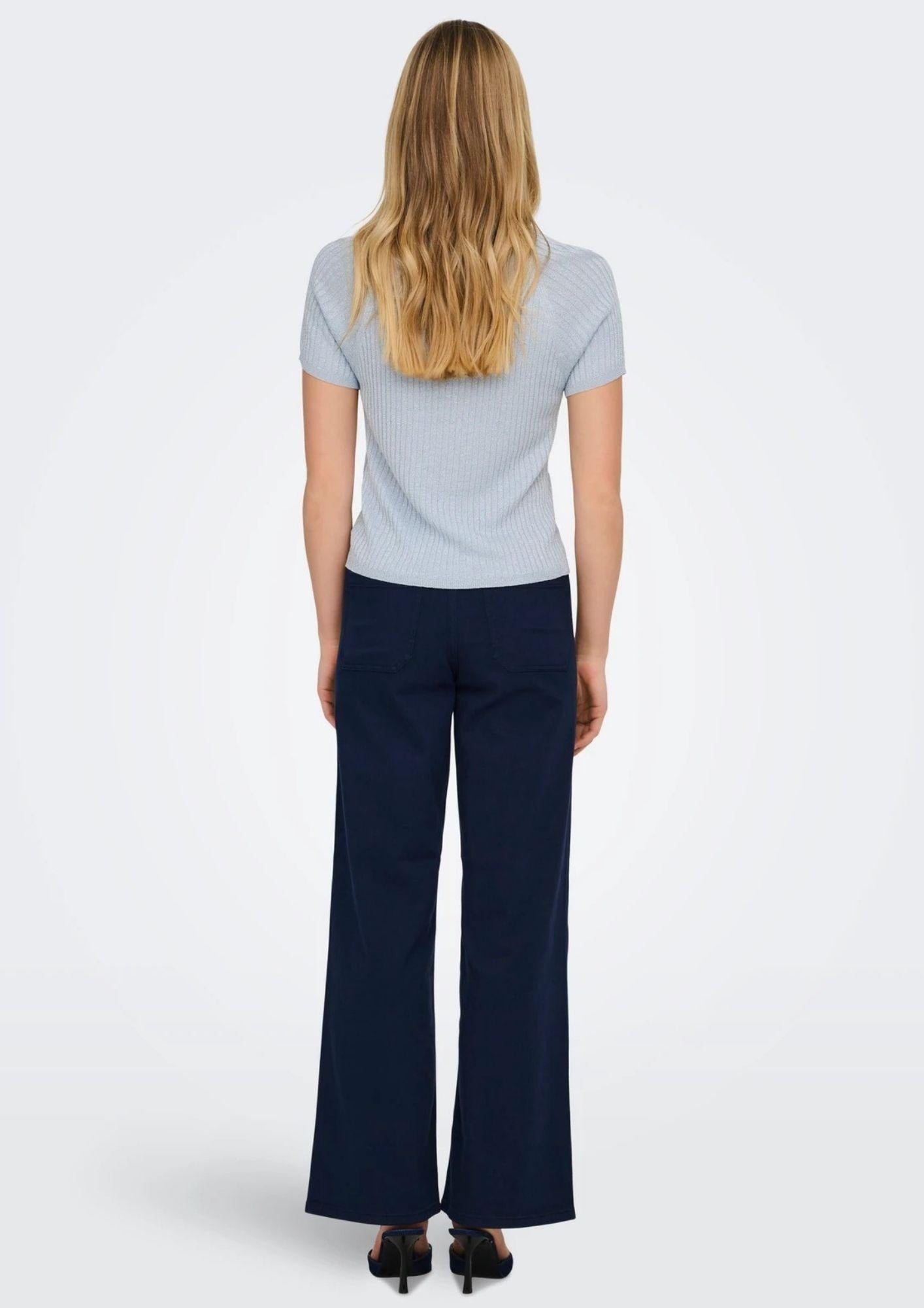 Jaqueline De Yong maglia Donna Bodilla Blu Cashmere 15334641 Cashmere Blue W. SILVER JACQUELINE DE YONG 