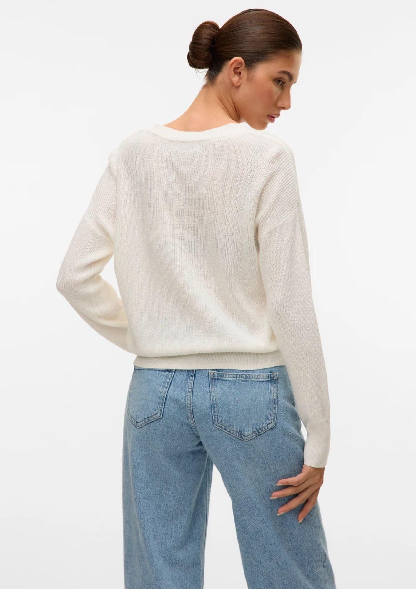 Vero Moda Cardigan Donna Newlexsun Bianco 10281878 Snow White VERO MODA 