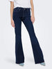 Only ONLREESE Jeans Flared Fit Donna Dark Blue Denim