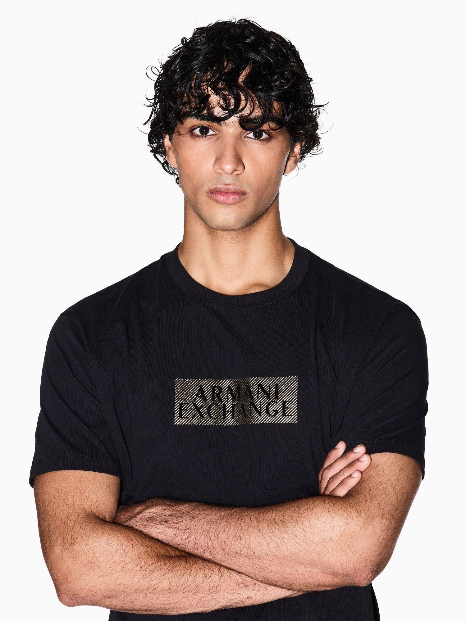 Armani Exchange T-shirt regular fit Uomo Nero XM001911 AF10356 MC237 ARMANI EXCHANGE 