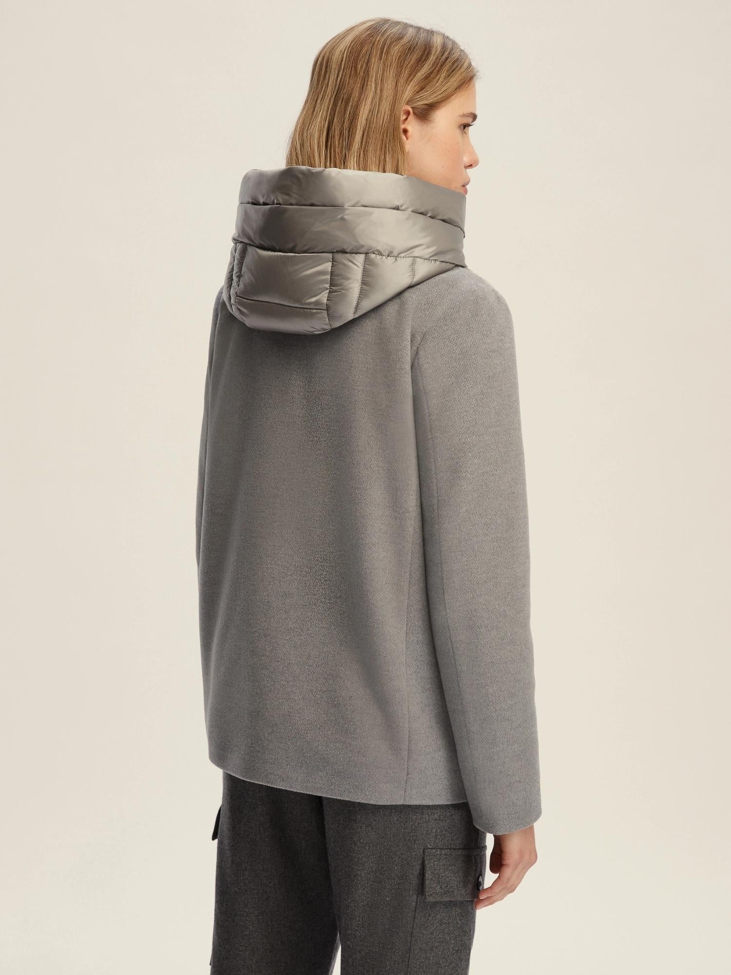 Emme Marella Giaccone Imbottito in Panno Soft Donna Sorriso Grigio Chiaro 2525486182200 010 EMME MARELLA 