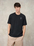 Blauer T-Shirt Uomo Nera Logo In Tono Eutaw BLUH02302 7439 999 BLAUER 