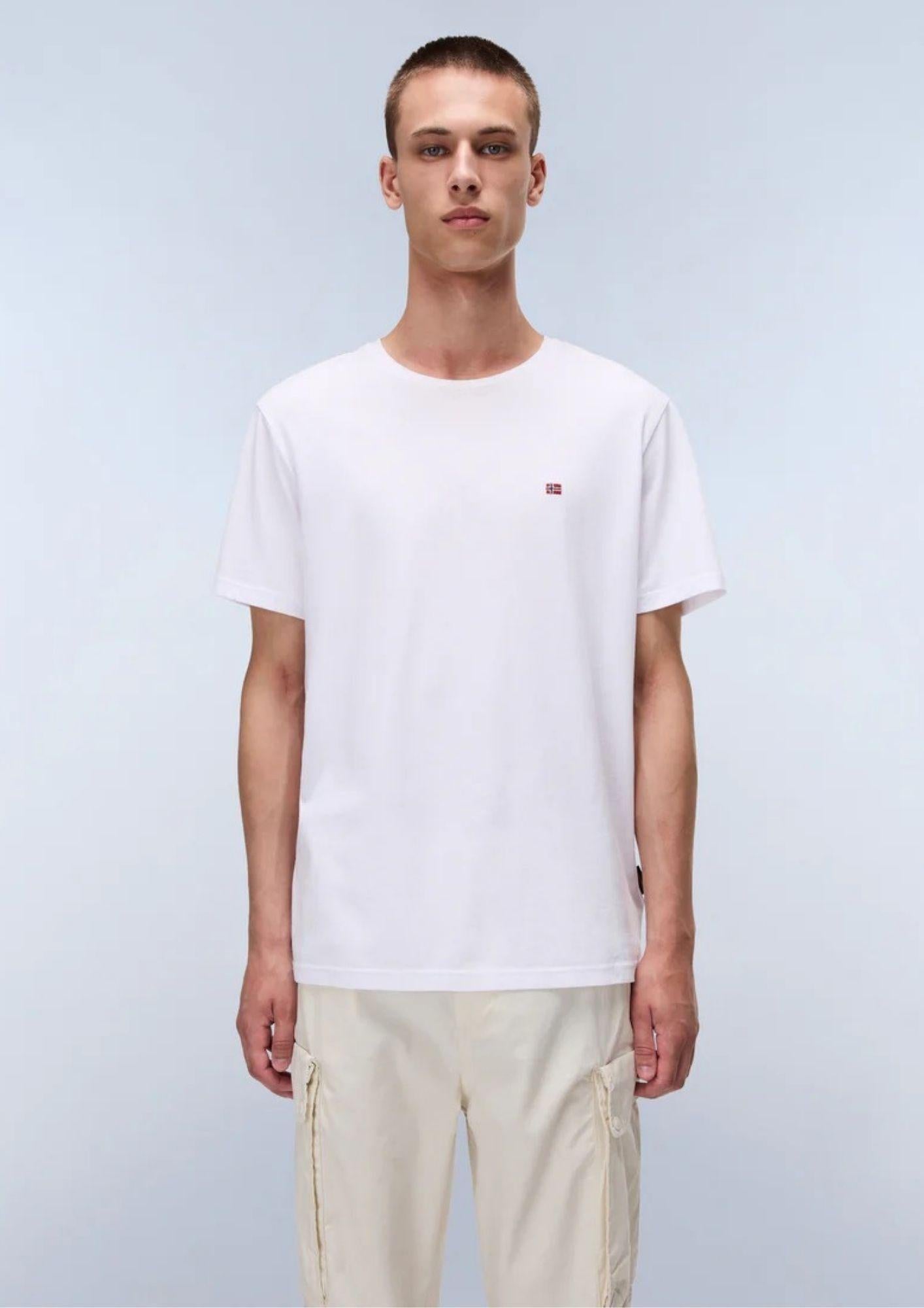 Napapaijri T-Shirt Uomo Salis Bianca NP0A4H8D 002 NAPAPIJRI 