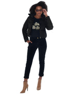 Yes Zee Giubbino Cropped Donna Nero J059 O100 0801 YES ZEE 