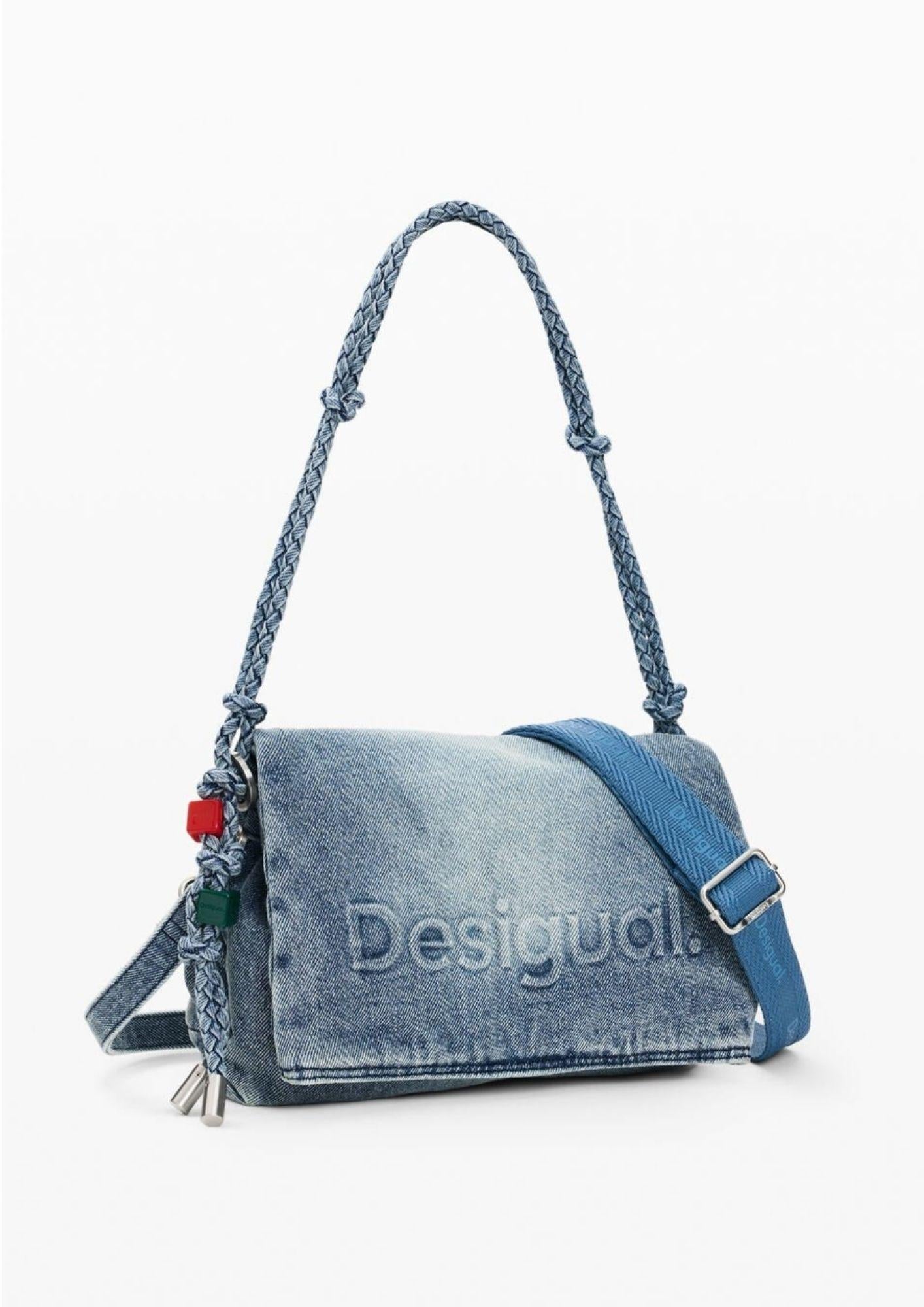 Desigual Borsa Donna Bag Half Logo Denim Venecia 4.0 Denim Chiaro 26SAXD28 5005 DESIGUAL 