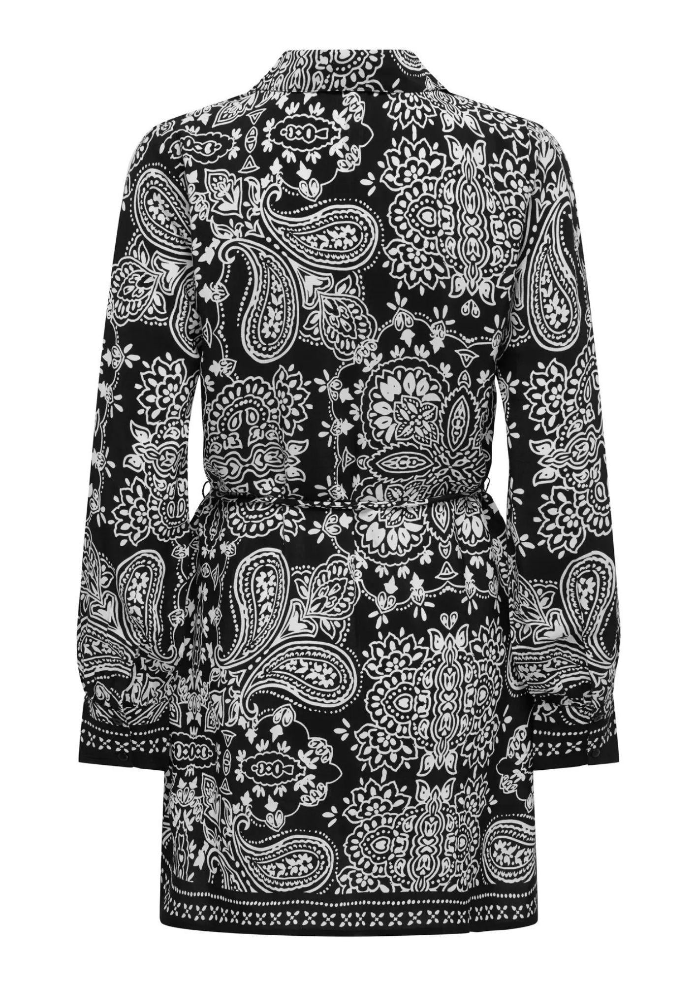 Only Abito Donna Emza Nero Stampa Etnica 15367644 Black ETHNIC PAISLEY ONLY 