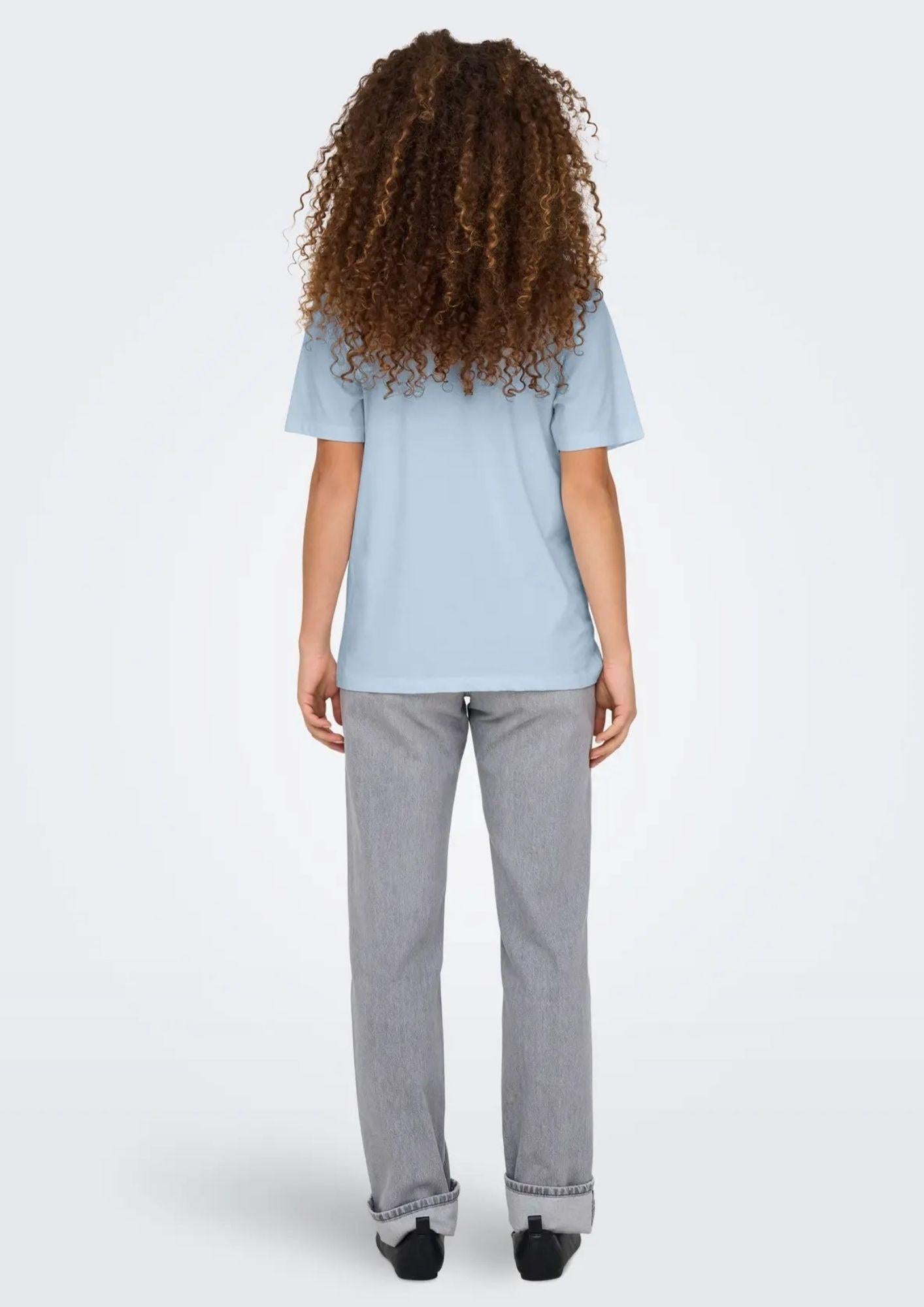 Only T-Shirt Donna Burst Blu 15343431 Soft Chambray ONLY 