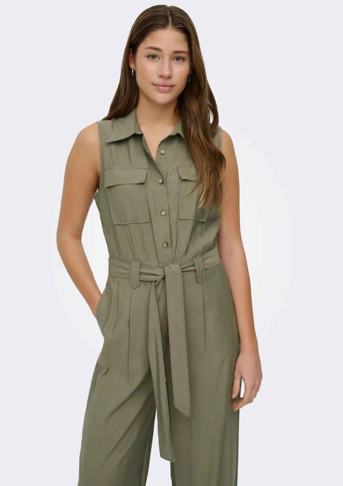 Only Tuta Donna Tila Verde 15367397 Stone Gray ONLY 