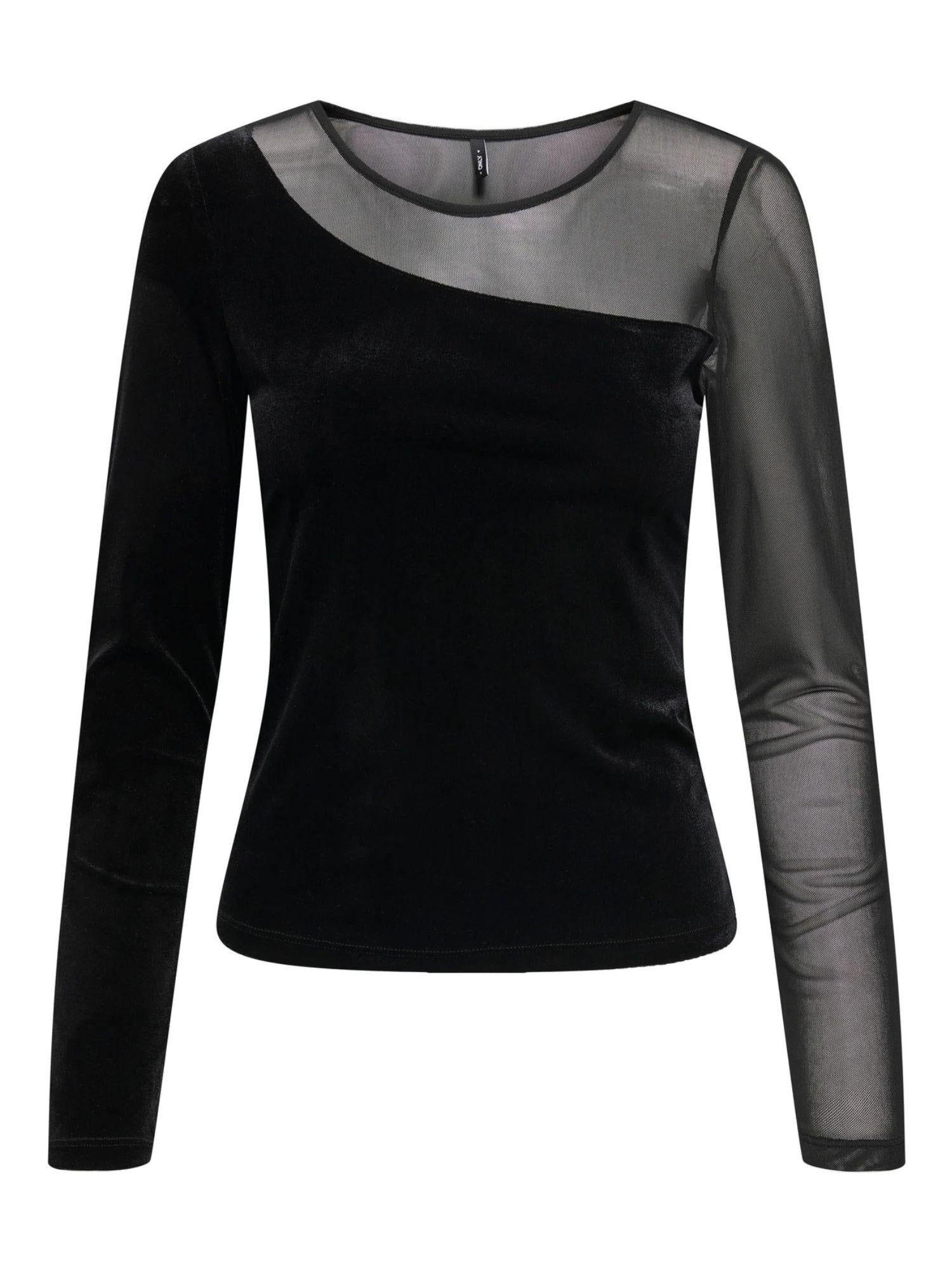 Only ONLSMOOTH Top  Donna Nero 15360668 Black Assymetric ONLY 