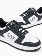 EA7 Emporio Armani Sneakers Uomo Slasher Nero Bianco 7X000345 AF11988 MC001 EA7 EMPORIO ARMANI 