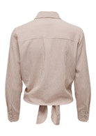 Only Camicia Donna Lecey Marrone Linee Bianche 15195910 Toasted Coconut ONLY 