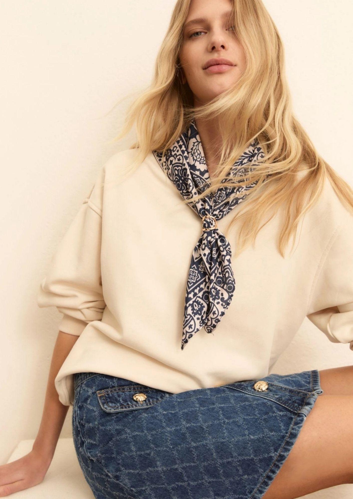 Emme Marella Felpa Donna Emigala Bianco Lana 2615921014200 001 EMME MARELLA 