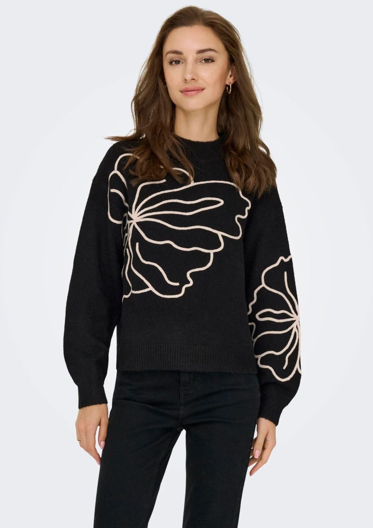 Jacqueline De Yong Pullover Donna Jella Nera 15344518 Black W. CEMENT JACQUELINE DE YONG 