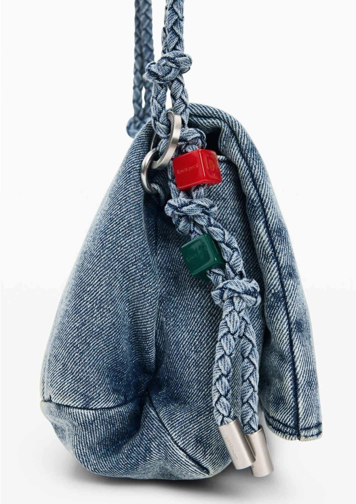 Desigual Borsa Donna Bag Half Logo Denim Venecia 4.0 Denim Chiaro 26SAXD28 5005 DESIGUAL 